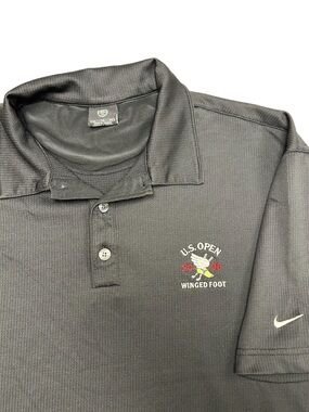 Nike Golf Black Polo with U.S. Open Winged Foot 2006 Embroidery XL